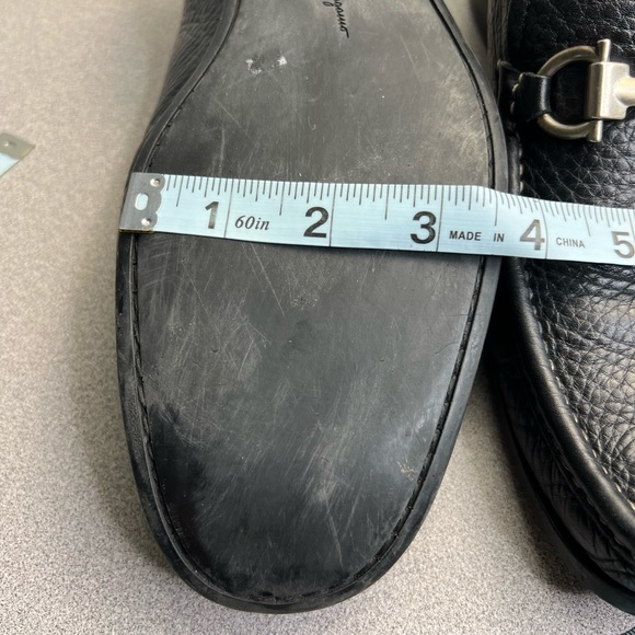 Salvatore Ferragamo Black Leather Slip On Loafers Size 8 - Picture 12 of 12